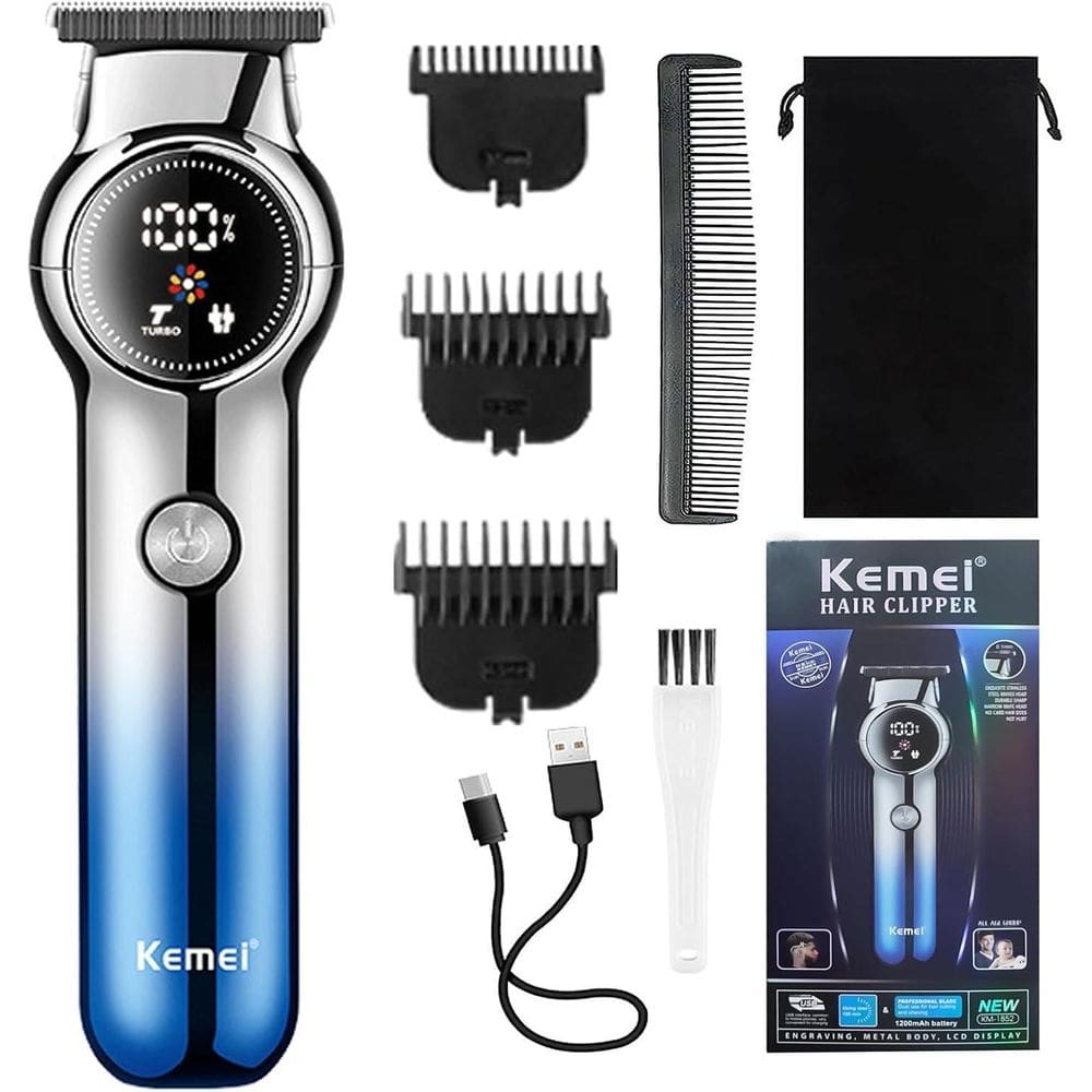 Máquina De Cortar Cabelo E Barba Kemei Km-1852 Profissional