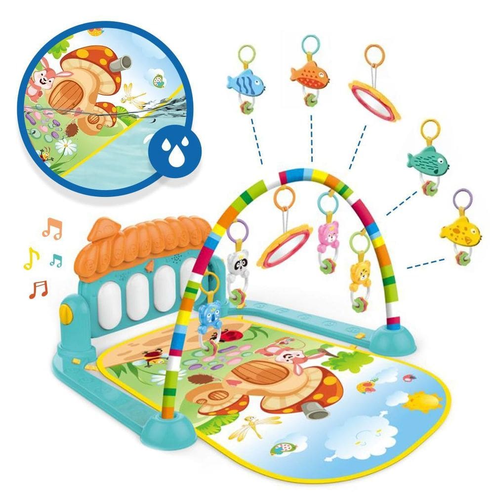 Tapete De Atividades Musical Piano Floresta Para Bebês Yuupi