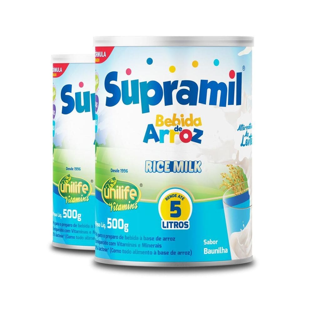 Kit 2 Supramil Bebida De Arroz Kids Unilife 500G