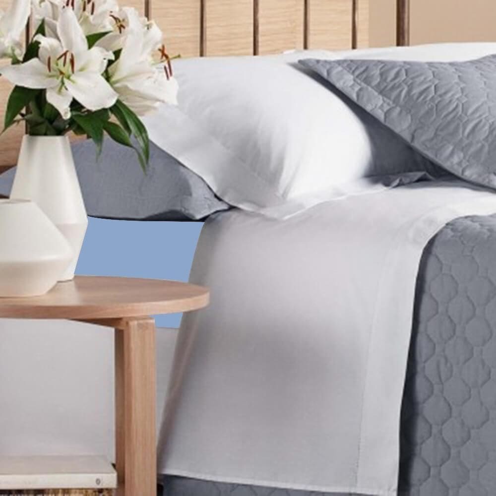 Lençol Elástico Solteiro 200 Fios Privilege Andreza Azul