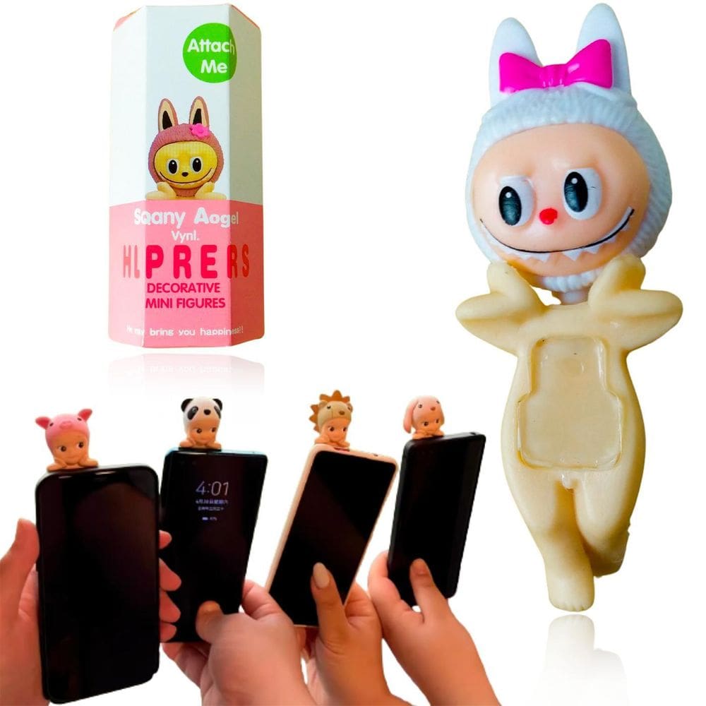 Kit Com 3 Labubu Monstrinho Surpresa Enfeite Macaron