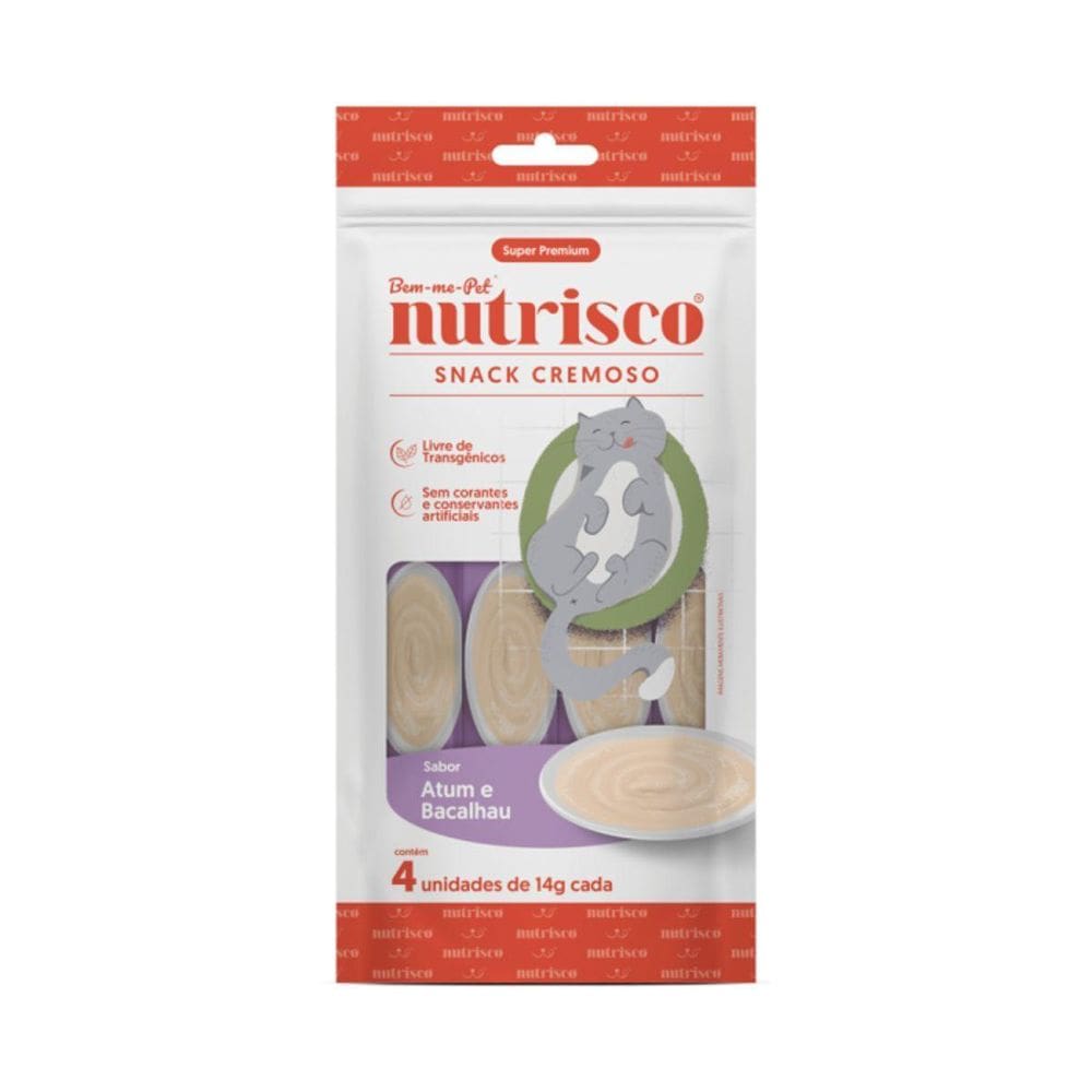 Petisco Nutrisco Gatos Adultos Atum/Bacalhau 04 Unidades 14G