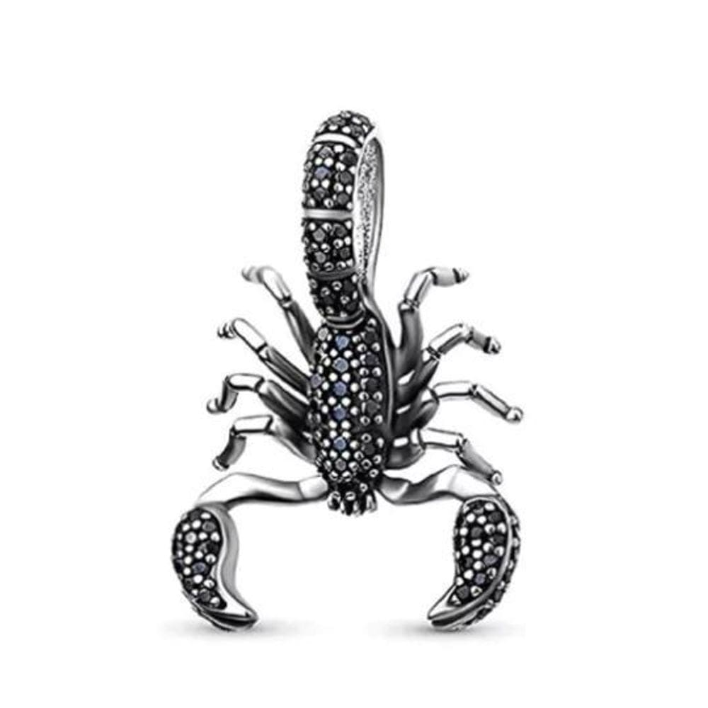 Berloque Charm Pingente Escorpião Em Prata 925