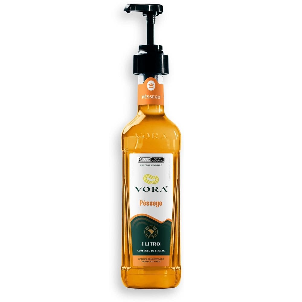 Xarope Concentrado Vora Pêssego 1000Ml