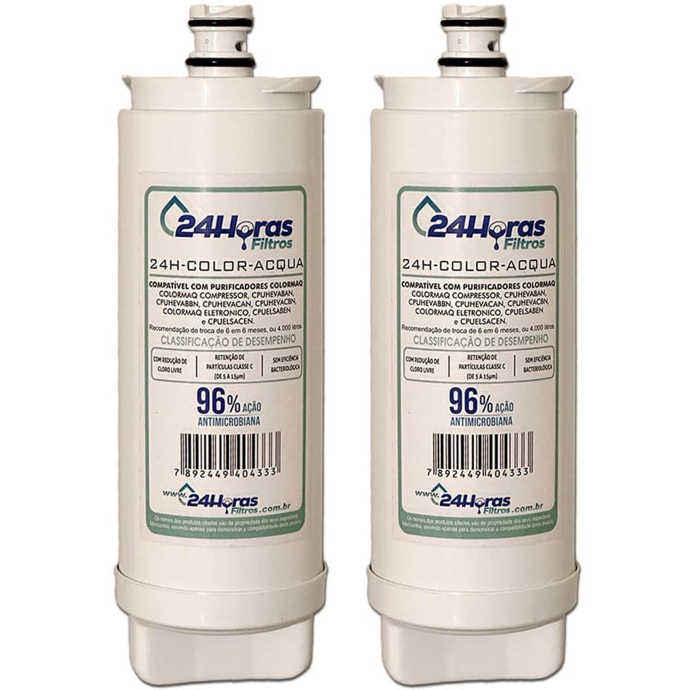 2X Filtro Refil Compatível Purificador Colormaq Acqua