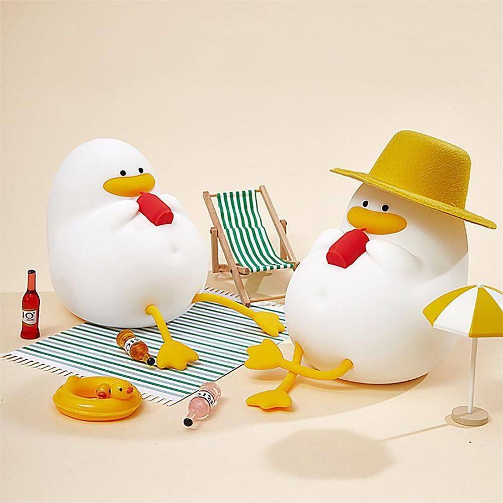 Luminária De Silicone Recarregável Cores Pato Preguiçoso