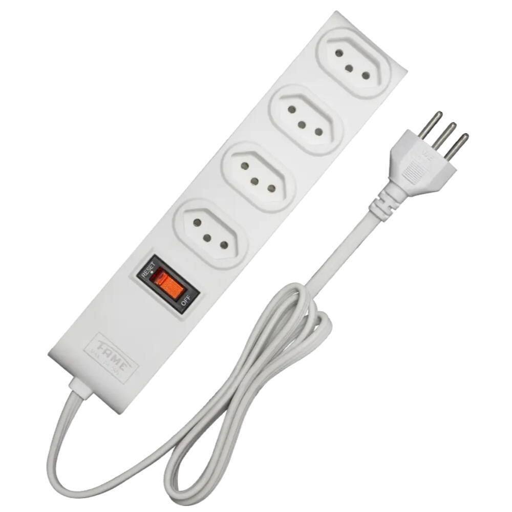 Protetor Eletronico 4 Tom Cabo 1M 2P+T 10A Br Fame