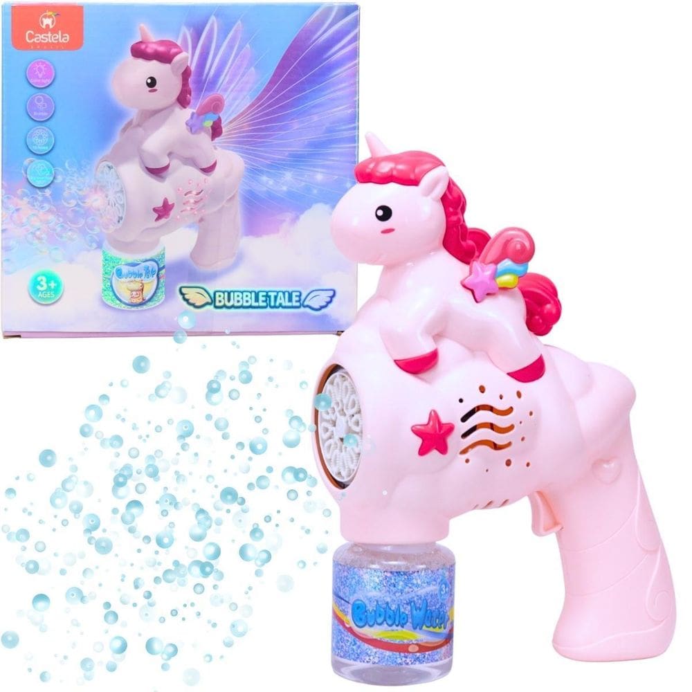 Lançador De Bolhas De Sabão Unicórnio Com Luz - Castela