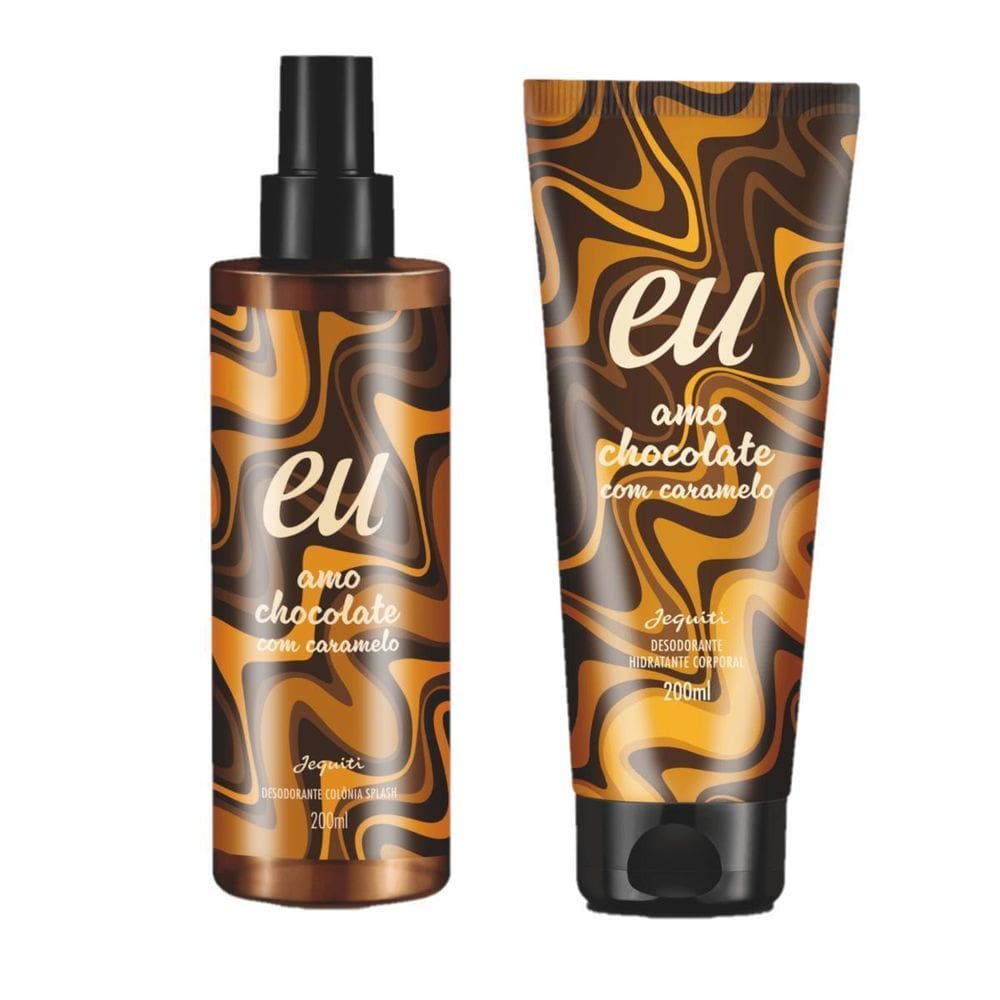 Kit Eu Amo Chocolate Com Caramelo Body Spray + Hidratante