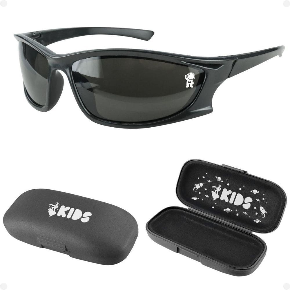 Óculos Sol Infantil Menino Proteção Uv Esportivo + Case