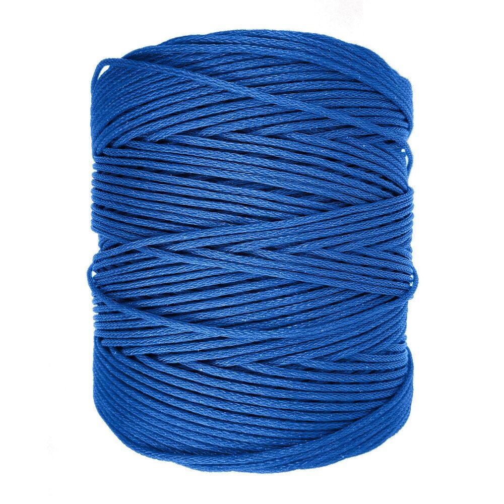 Bobina Corda Fio 6Mm Trançada Polietileno - Azul