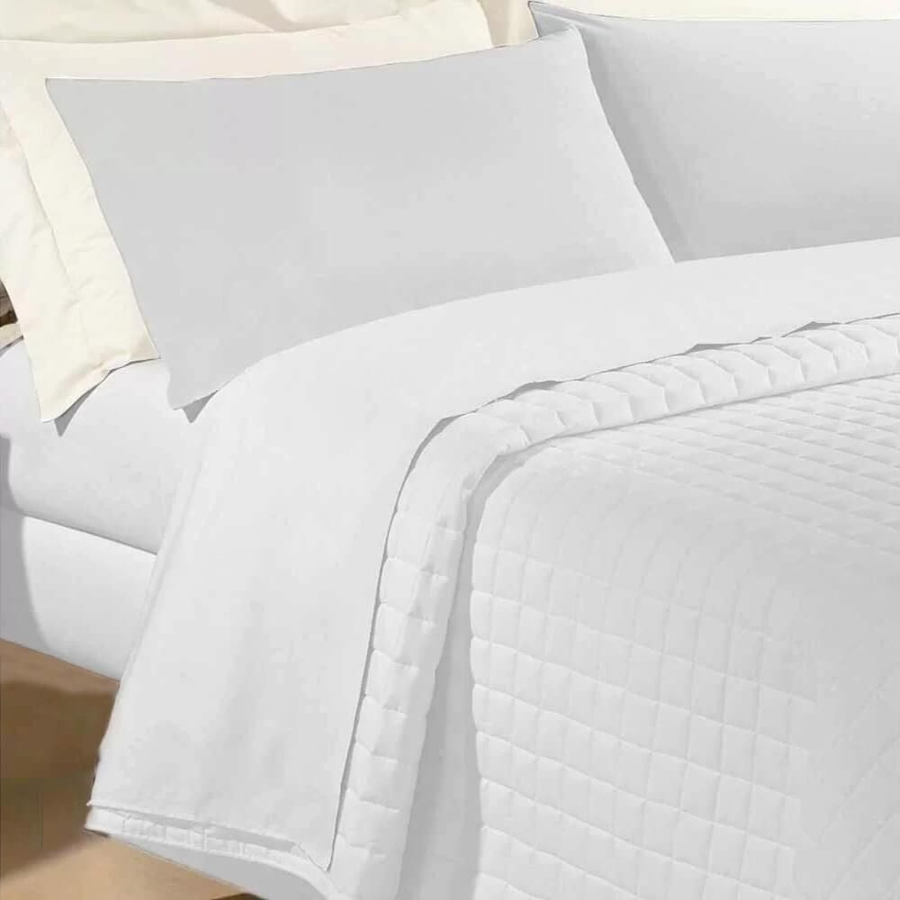 Jogo Cama Casal 180 Fios 100% Algodão Premier Andreza Branco