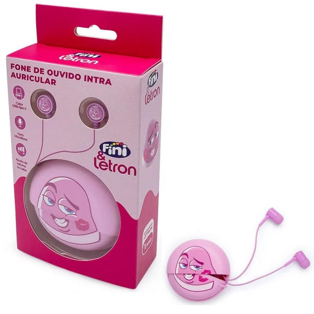 Fone De Ouvido Beijo Fini Intra Com Fio - Letron