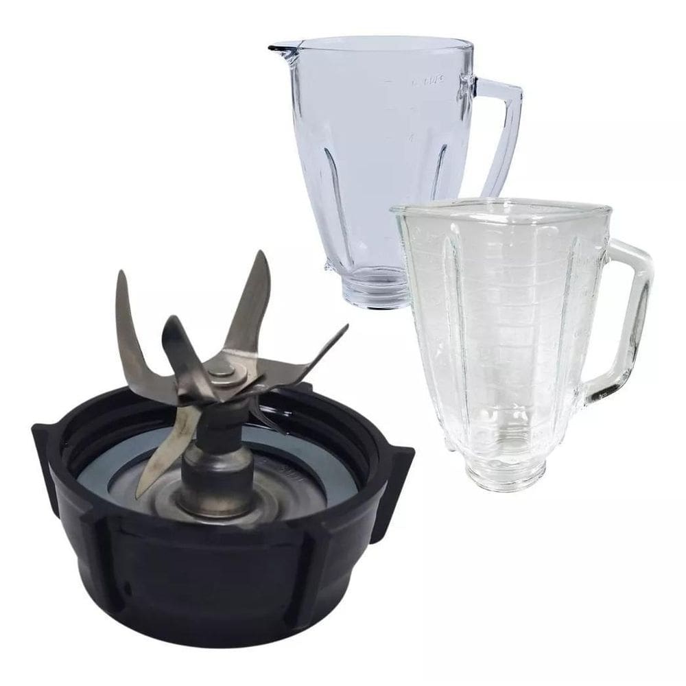 Kit 6 Lâminas Inox Base E Anel Vedação Liquidificador Oster