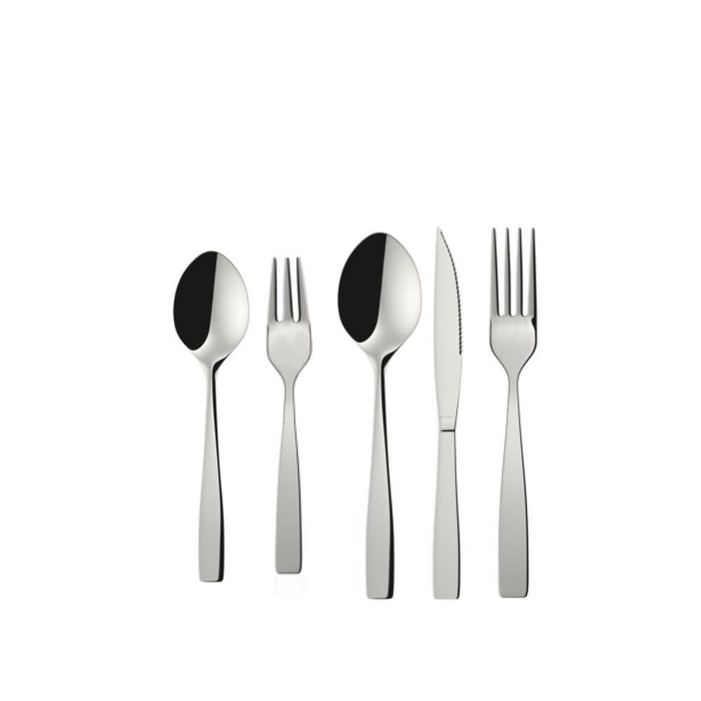 Faqueiro 30 Pçs Inox Jogo De Talheres Euro Home Estojo Bambu