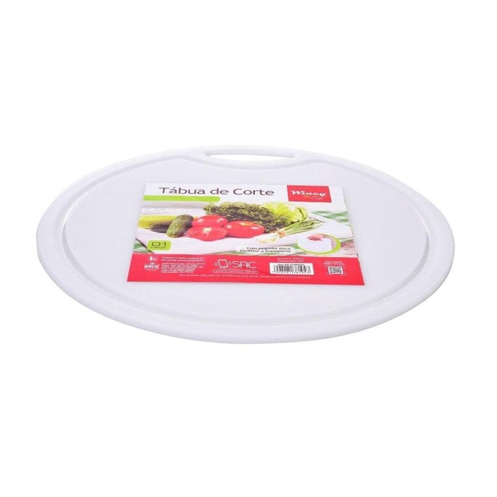 Tabua De Corte C Pegador Rd 37 X 37 Cm Pt