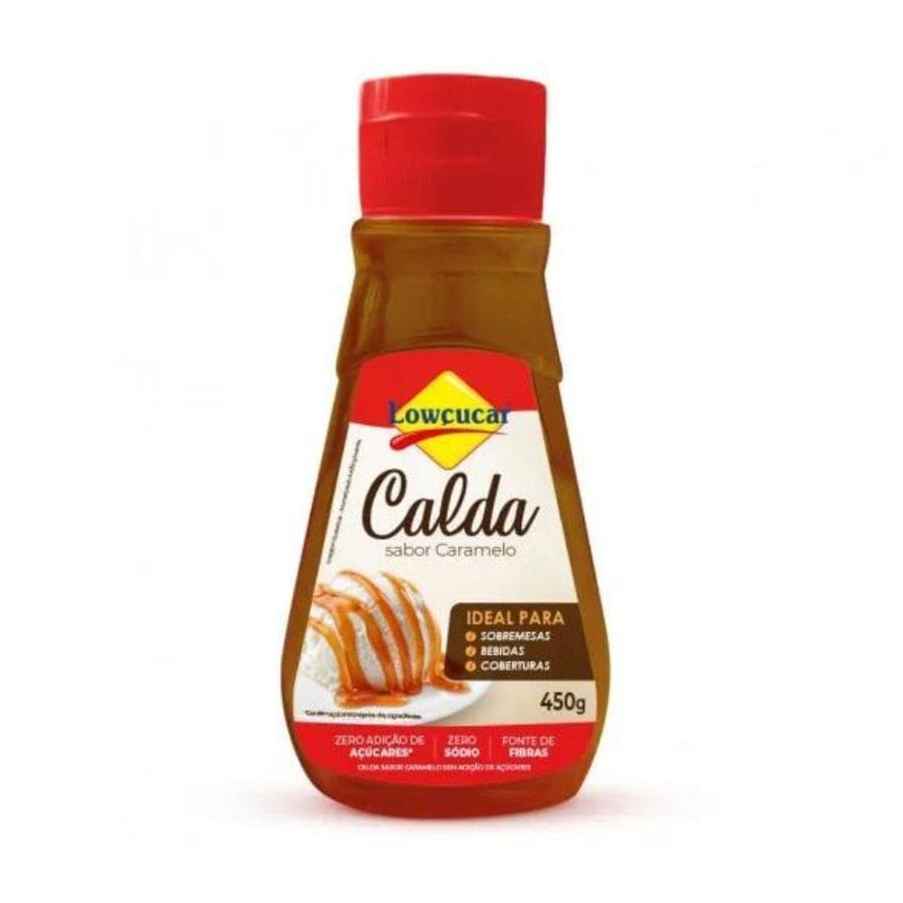 Calda Sabor Caramelo Zero Açúcar Sem Glúten Lowçucar 450G