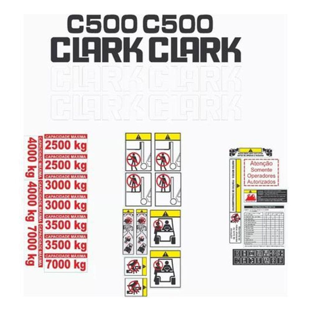 Kit Adesivos Clark C500