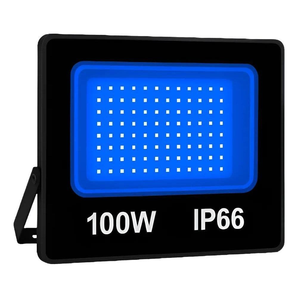 Refletor Led Holofote Cor Azul 100W Bivolt Decoração Piscina