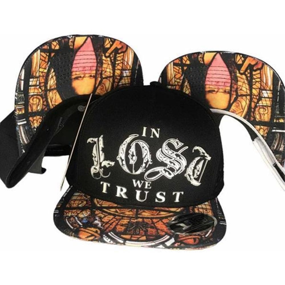 Boné Lost Monalisa Aba Reta Bone Preto Fitao