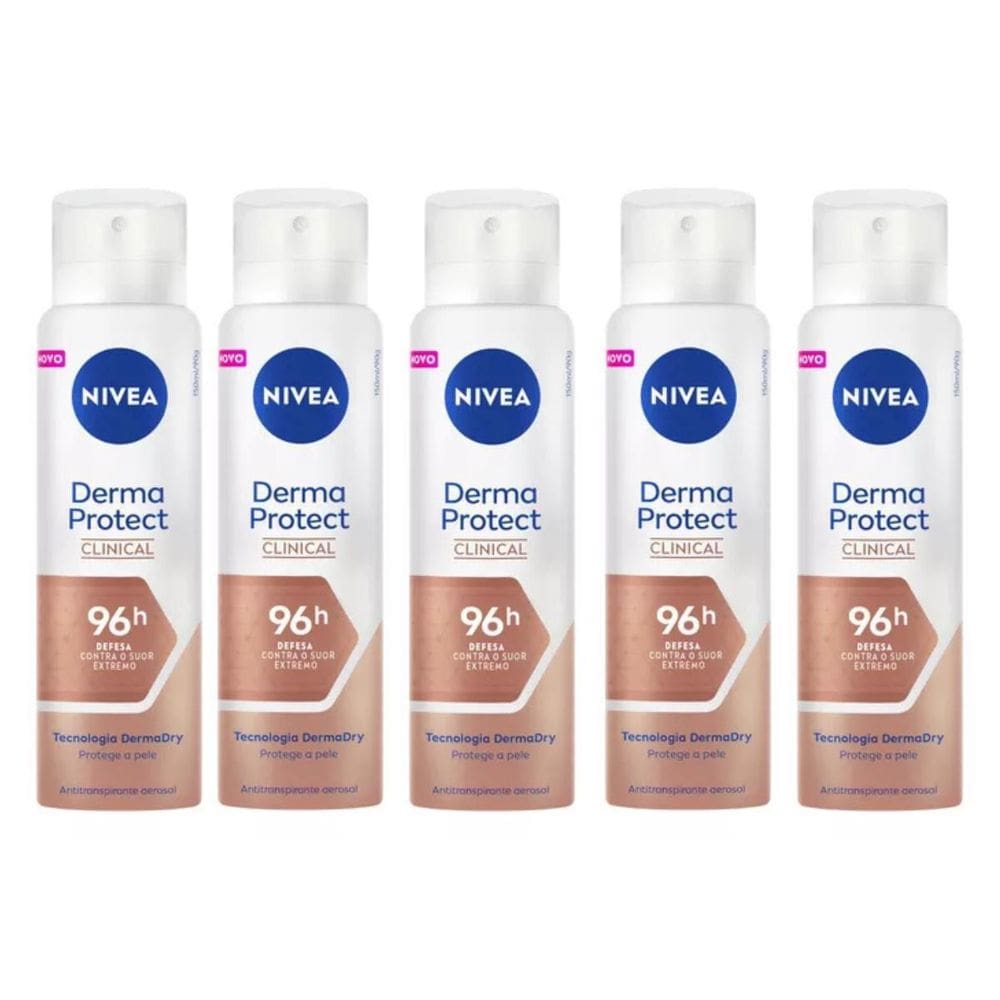 Kit 5 Antitranspirante Nivea Derma Protect Clinical 150 Ml