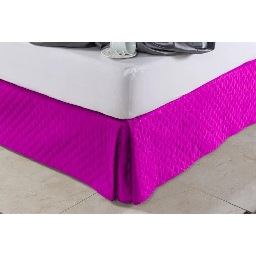 Saia Cama Box King Matelasse Ultrassonico Forro E Babado