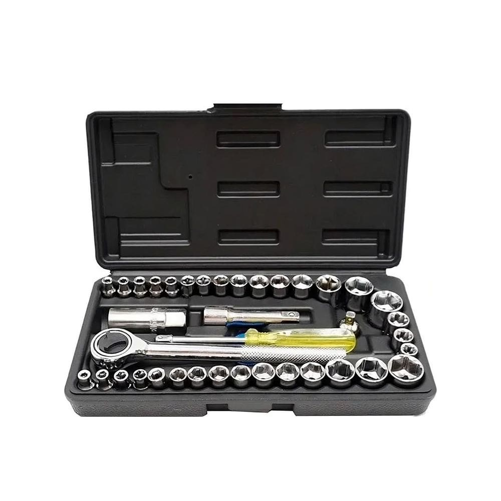 Kit Ferramentas Multifuncional Chave Canhão Soquetes 40 Pçs