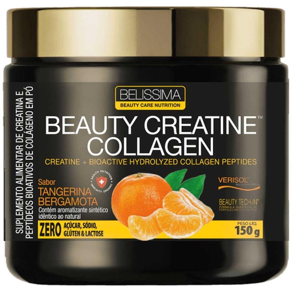 Creatina Beauty Creatine Colageno 150G Belissima Tangerina