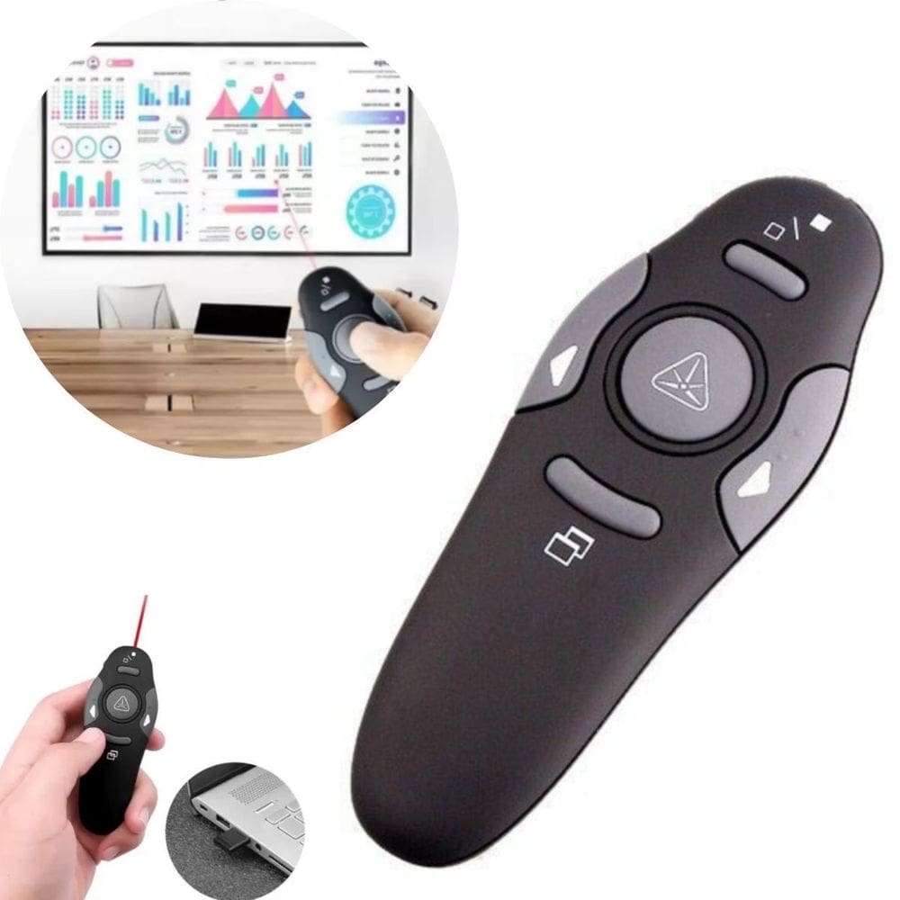 Caneta Controle Apresentação Palestras Professores Laser Usb