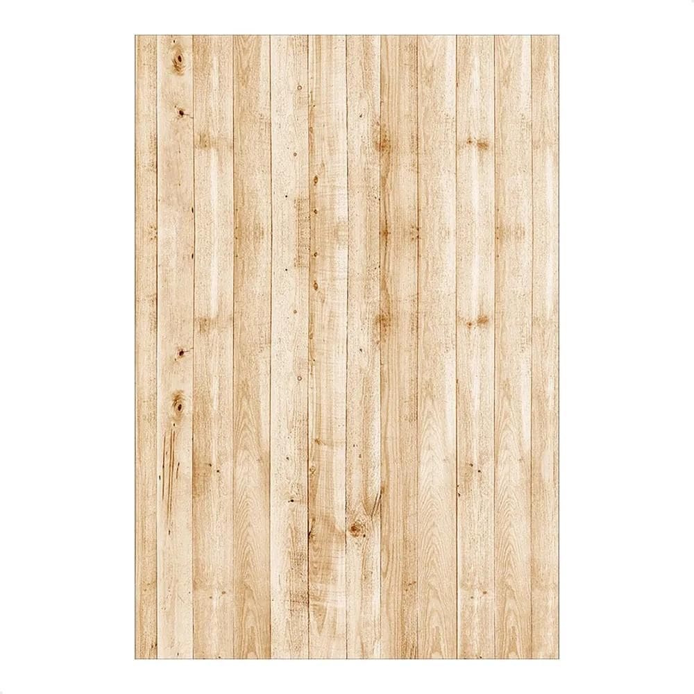 Painel De Festa Retangular Aniversário Sublim Madeira Clara