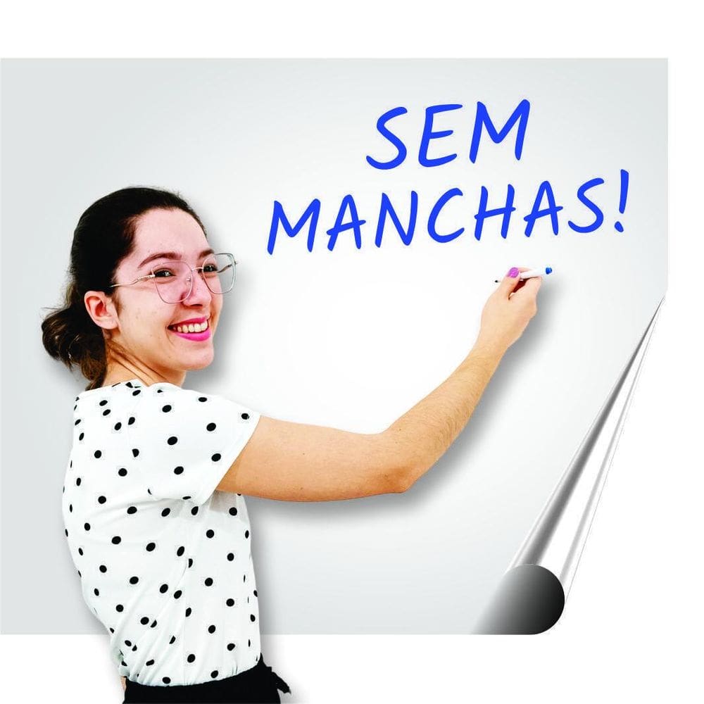 Adesivo Quadro Branco Sem Manchas 100 X 50Cm Uso Corporativo