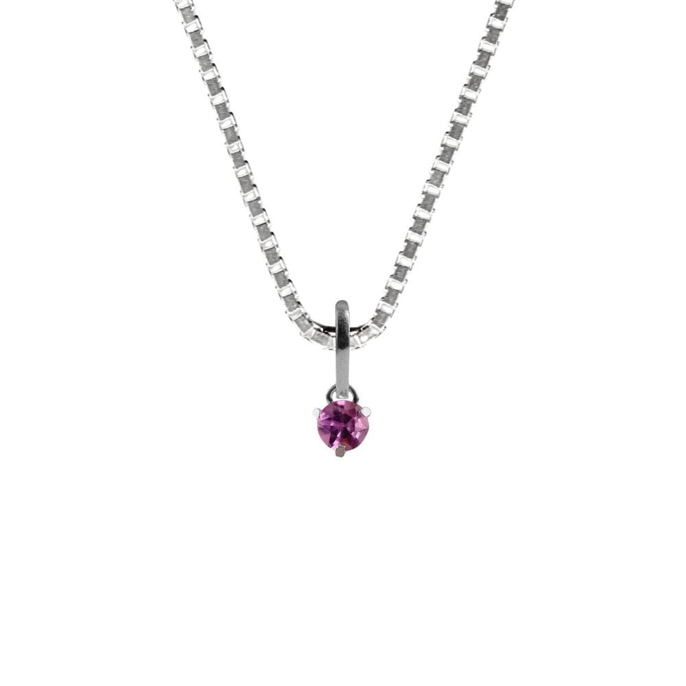 Pingente Prata 925 Ponto De Luz Ametista Natural Verdadeira