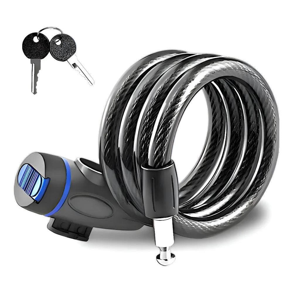 Trava Segurança Cadeado Para Bicicleta Com Suporte Chave