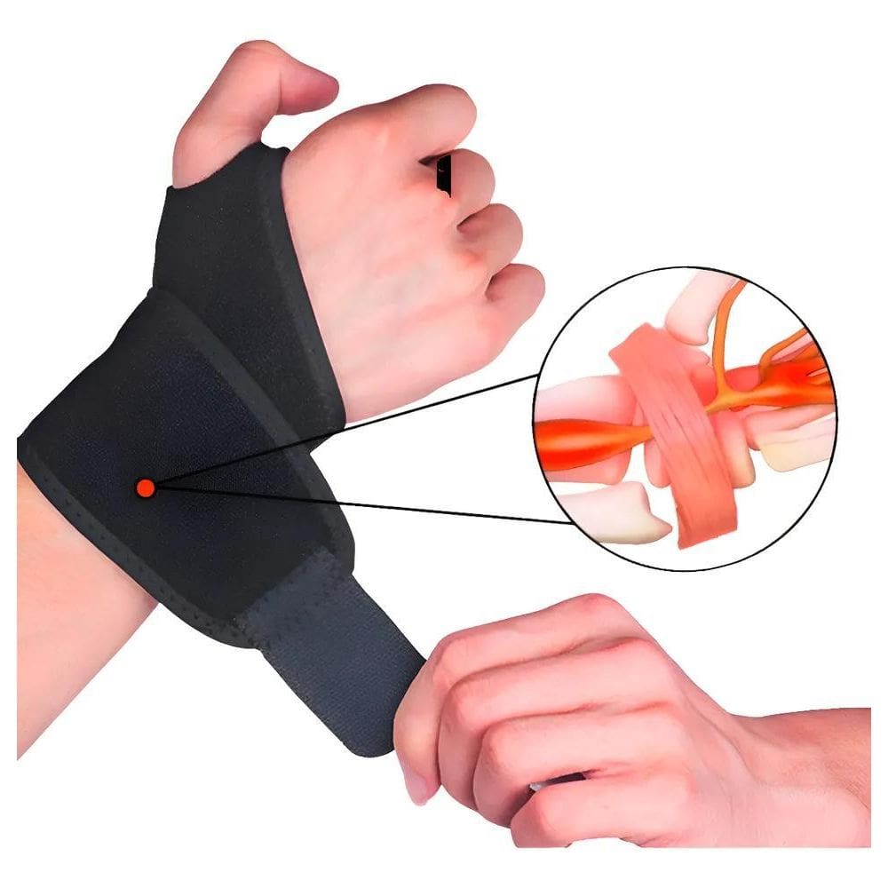 Munhequeira De Alta Compressão Elástica Ajustável Contra Dor