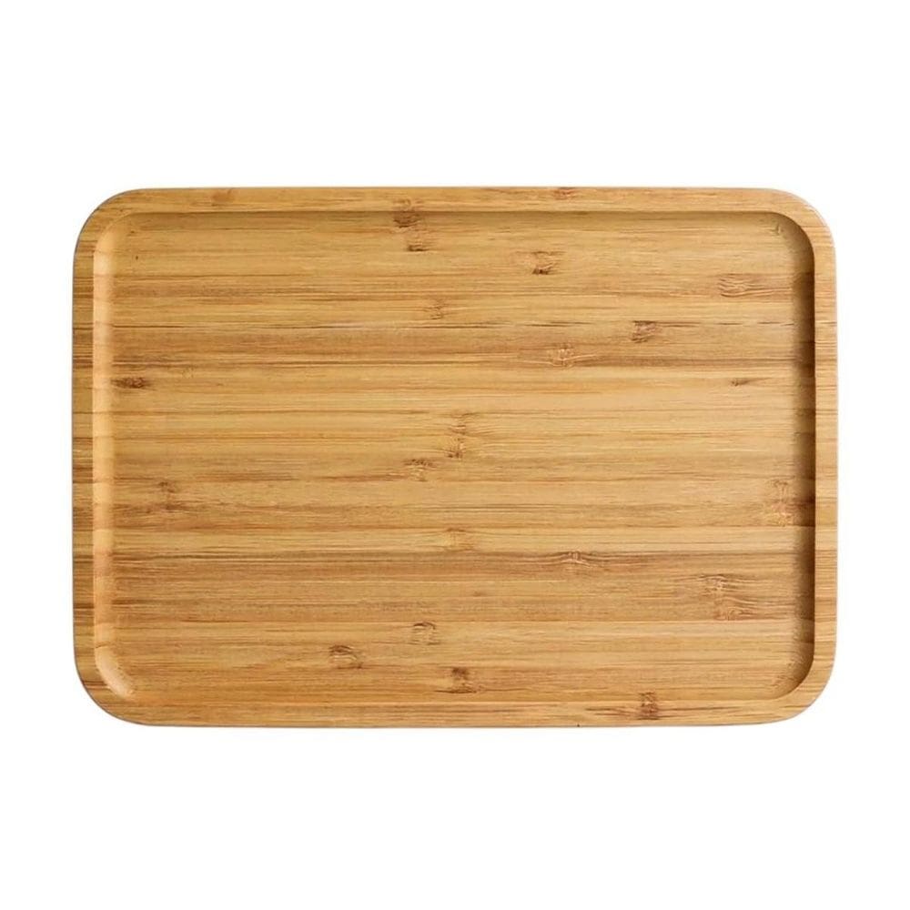 Petisqueira Travessa Bandeja Bambu Retangular Servir 25X18Cm