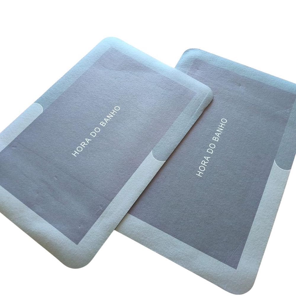 Kit 2 Tapetes Antiderrapante Box Banheiro Seguro Impermeável