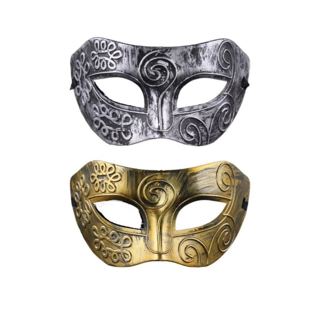 Kit 2 Máscaras Gladiador Baile Festas Carnaval