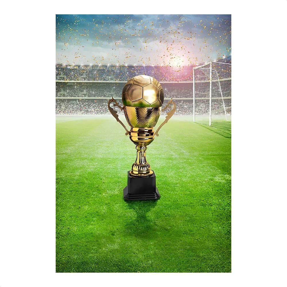 Painel De Festa Retangular Aniversário Subli Futebol Troféu