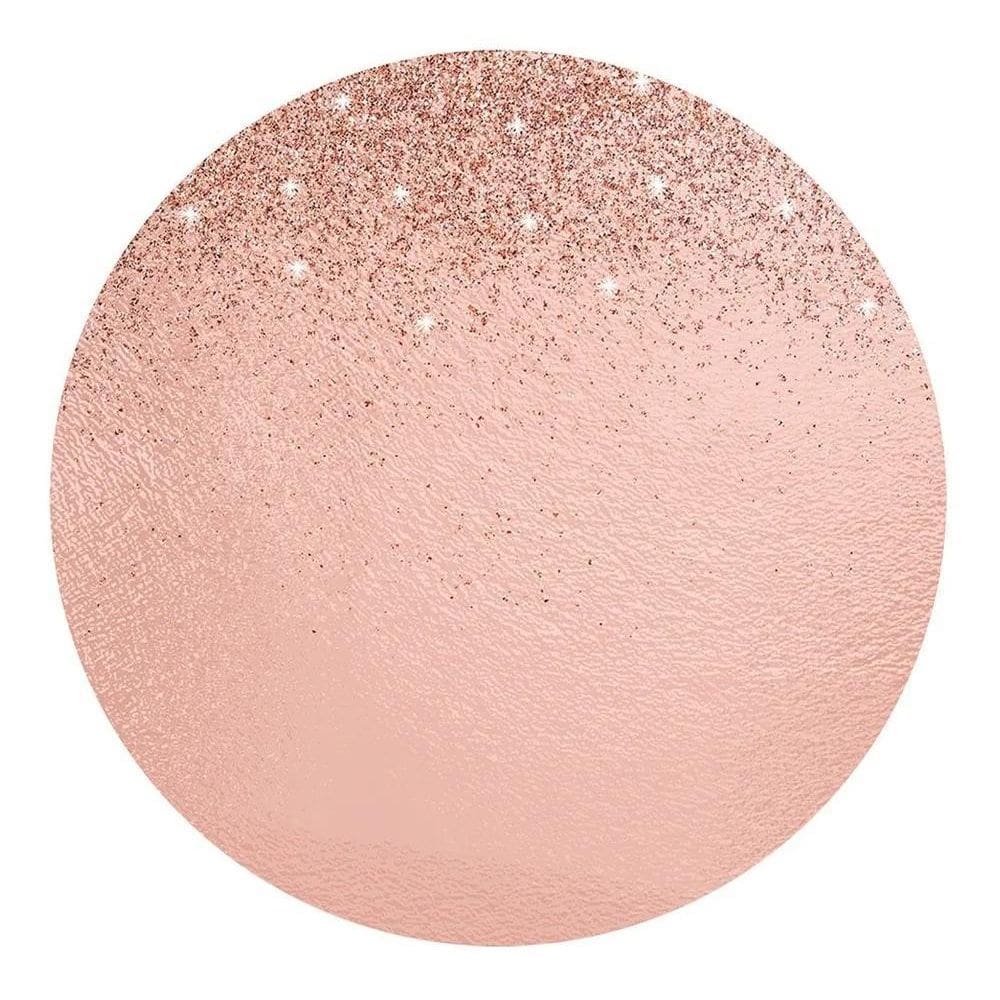 Painel De Festa Redondo Decoração De Aniversário Glitter Ro