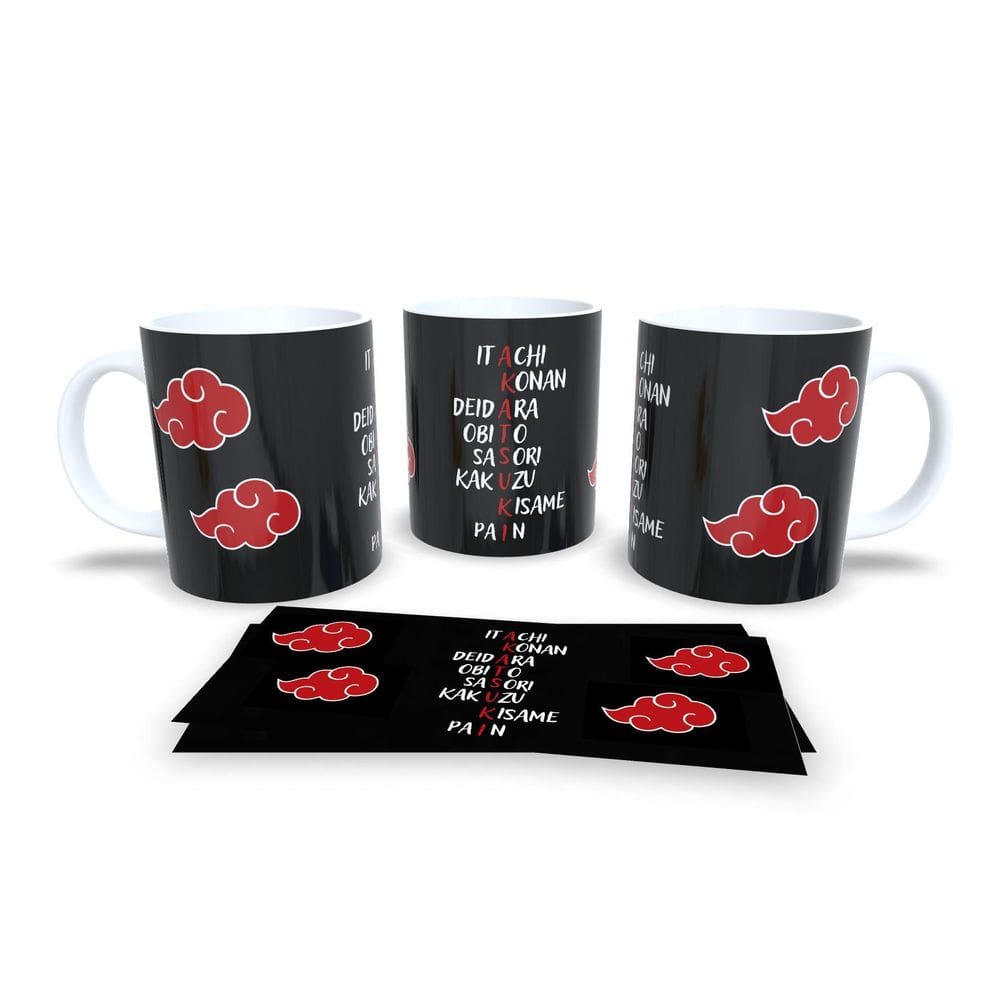 Caneca Akatsuki Naruto de Porcelana