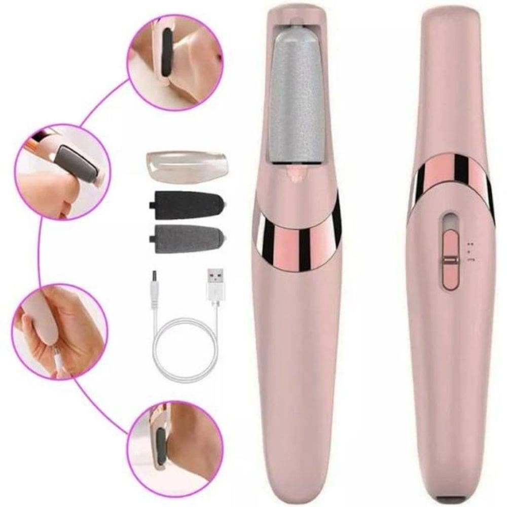 Lixador Pé Elétrico Esfoliador Tira Calos Pedicure Portátil