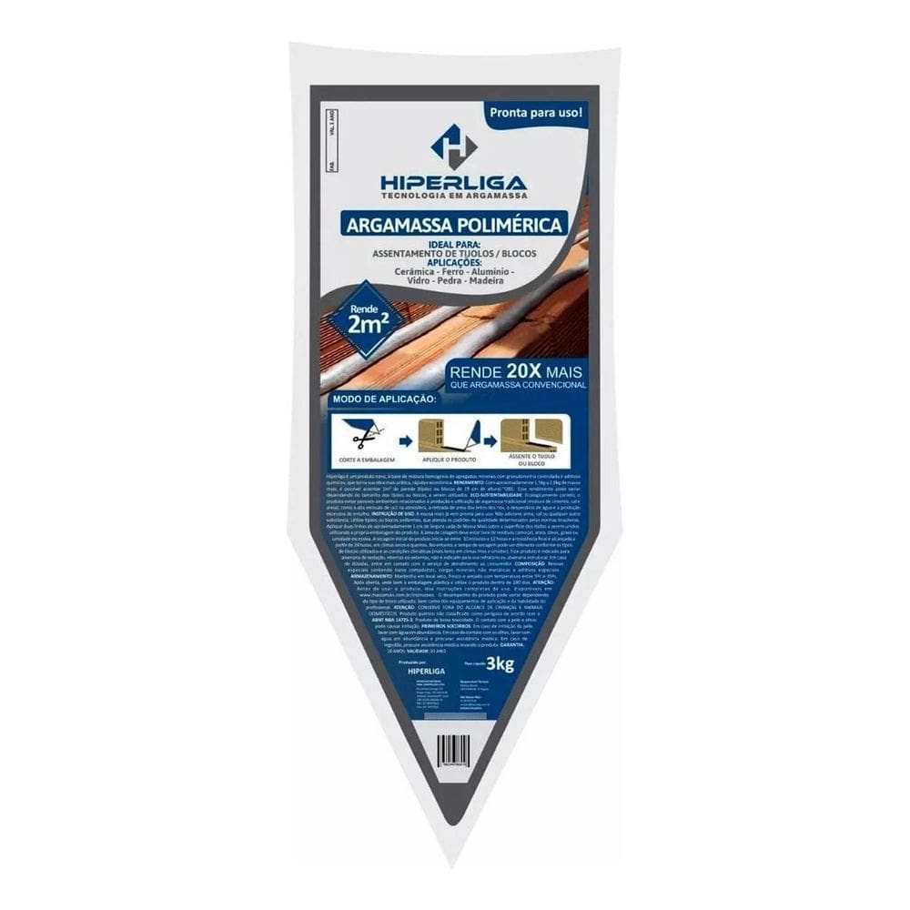 Argamassa Polimérica Hiper Liga 3Kg Blocos E Tijolos