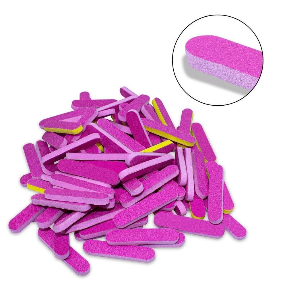 Kit 50 Mini Lixas Unhas Manicure Gramatura 100 Descartável