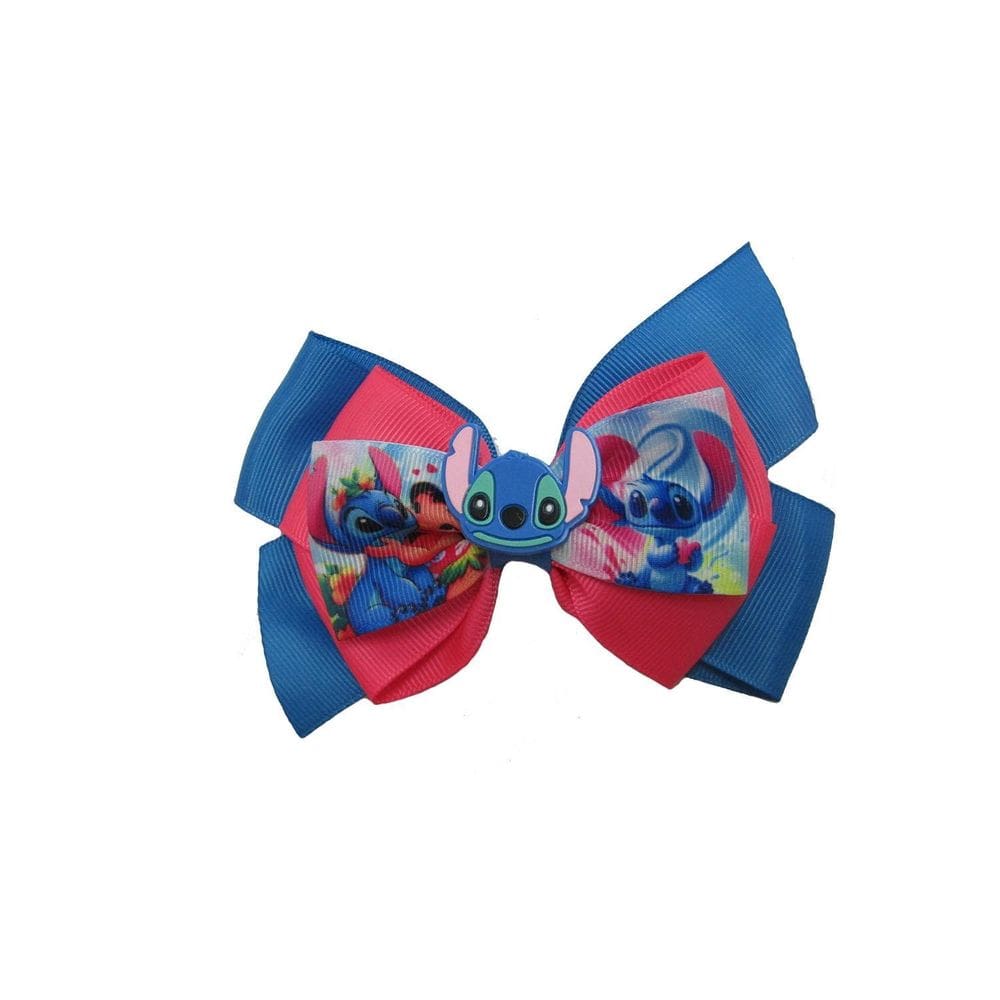 Laço Azul Stitch De Cabelo Adulto Elegante De Luxo-No