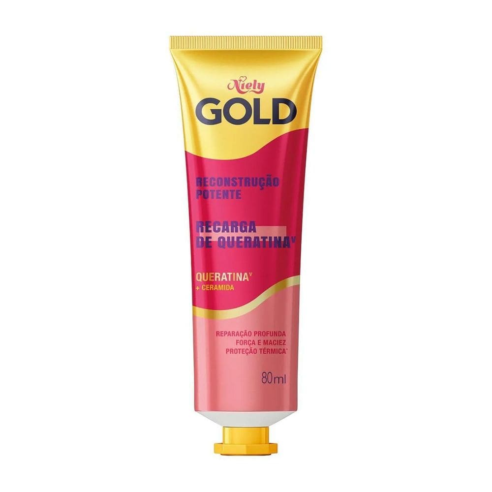 Recarga De Queratina Niely Gold Reconstrução Potente 80Ml