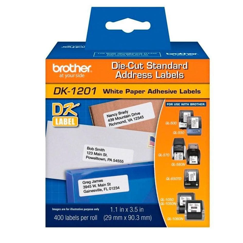 Etiqueta para impressora térmica DK1201 Brother