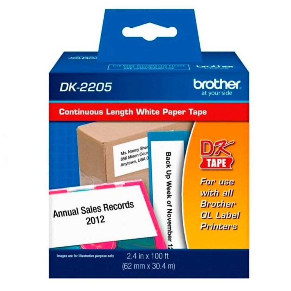 Etiqueta para impressora térmica DK2205 Brother