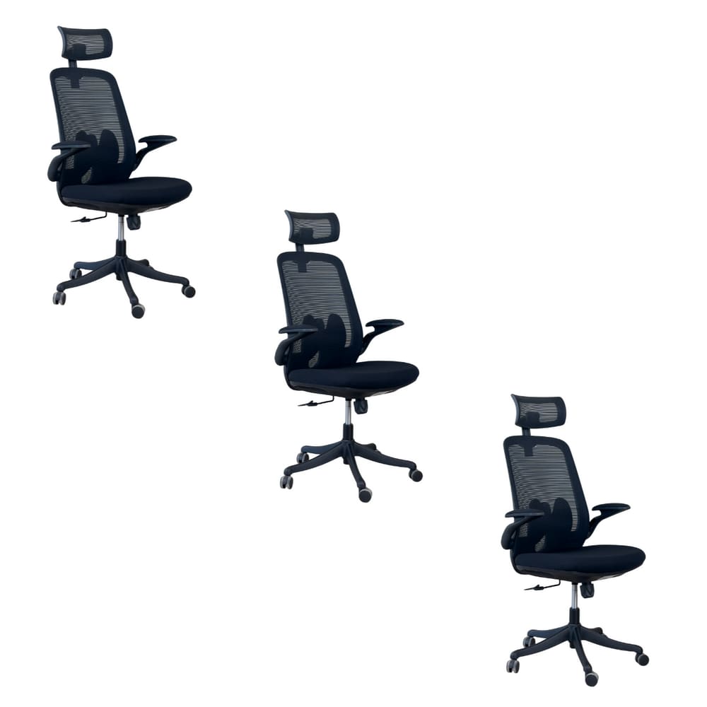 Kit 3 Cadeiras de Escritório Oficial Royale Apoio