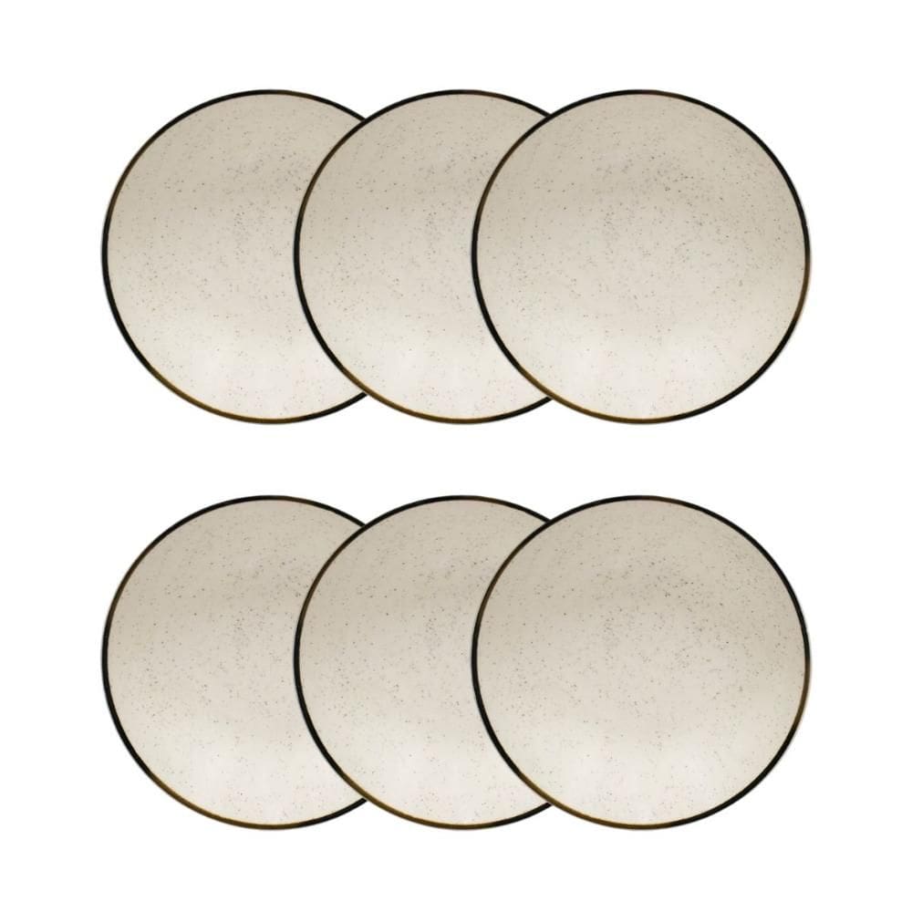 Conjunto 6 Pratos Fundos 20,5cm Brisa Cerâmica Oxford