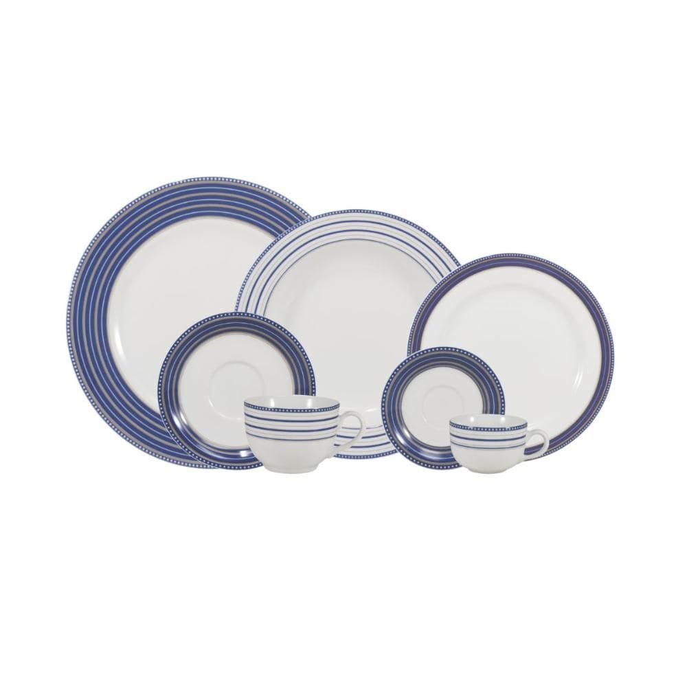 Jogo de Jantar 84 Peças Chá Café Paula Porcelana Schmidt